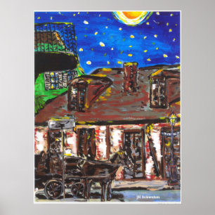 Affiches Starry Night Old Black Smith Shop
