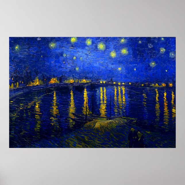 Affiches Starry Night Over the Rhone Print (Devant)