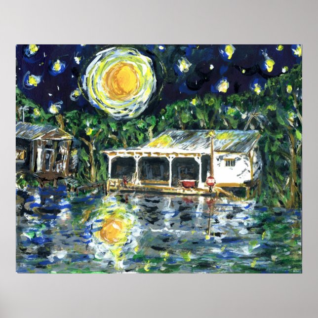Affiches Starry Night River Camp (Devant)