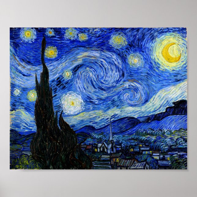 Affiches Starry Night Van Gogh Art (Devant)