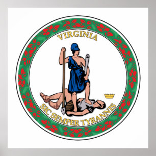 Affiches State of Virginia great seal