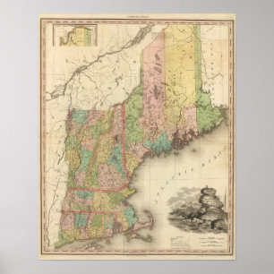 Affiches States of Maine, New Hampshire, Vermont