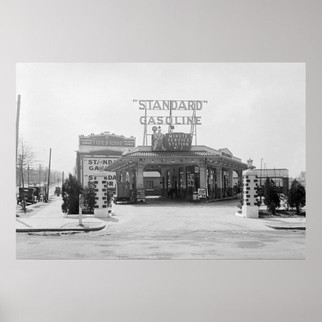 Affiches Station de remplissage des années 1920 (Devant)