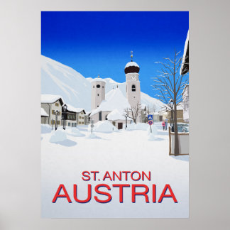 Affiches Station de ski St Anton Autriche