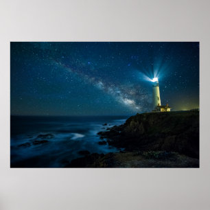Affiches Station Luminaire De Pigeon Point, Ca