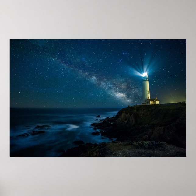 Affiches Station Luminaire De Pigeon Point, Ca (Devant)