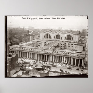 Affiches Station Photograph vintage (1910) de Penn