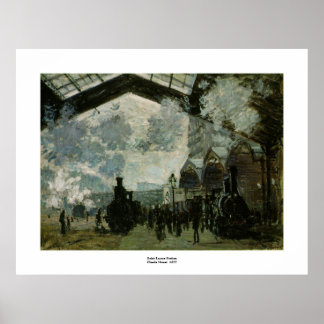 Affiches Station Saint Lazare par Claude Monet