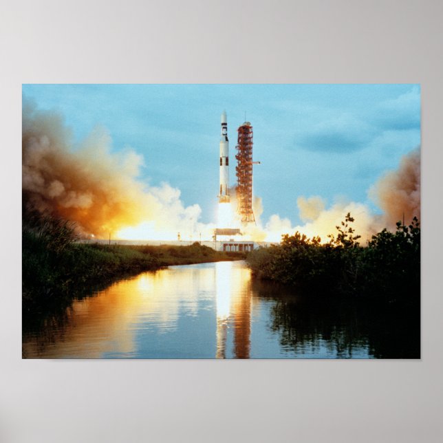Affiches Station spatiale Skylab - Lancement Saturn V (Devant)