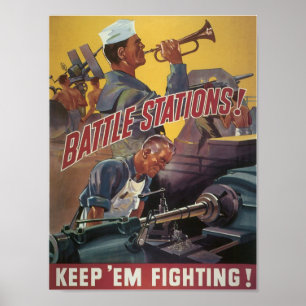 Affiches Stations de combat ~ Continuez à combattre Em