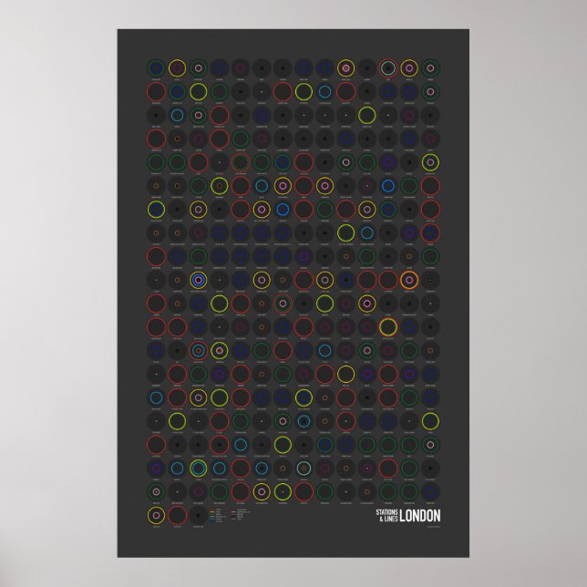 Affiches Stations & Lignes : Londres (Sombre) (Devant)
