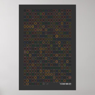 Affiches Stations & Lignes : New York City (Sombre)