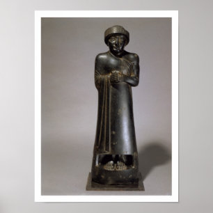 Affiches Statue de Gudea, prince de Lagash, Néo--Sumérien,