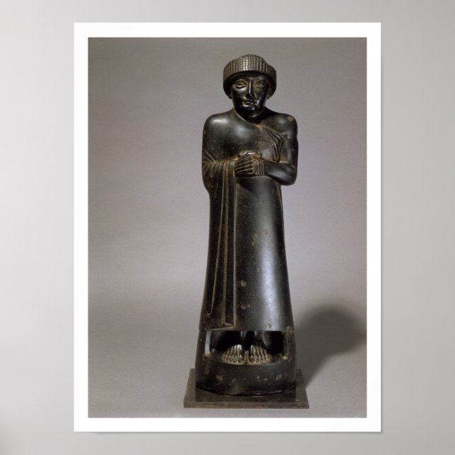 Affiches Statue de Gudée, Prince de Lagash, Néo-Sumérien, f (Devant)