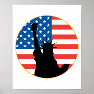 Affiches Statue De La Liberté Conception Patriotique