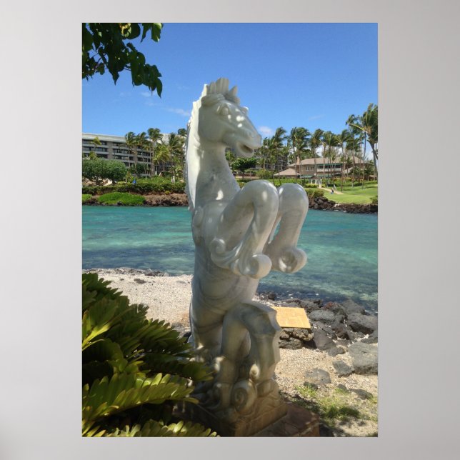 Affiches Statue de l'Hippocampe (Sea-Horse), Waikoloa, Hawa (Devant)