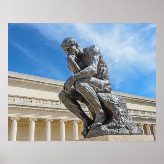 Affiches Statue de Rodin Thinker (Devant)