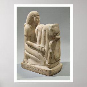 Affiches Statue de Setau présentant la déesse Nekhb de