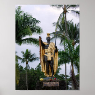 Affiches Statue du roi d'Hawaï Kamehameha