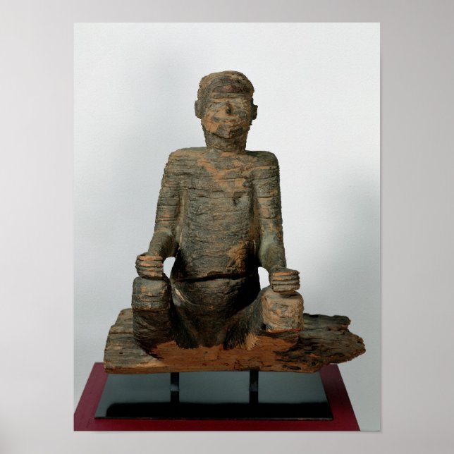Affiches Statue d'un homme assis, Mbembe, Nigeria (Devant)