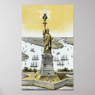 Affiches Statue vintage de la Liberté