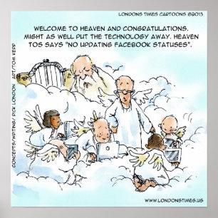Affiches Statut Facebook drôle de mise à jour au paradis Po
