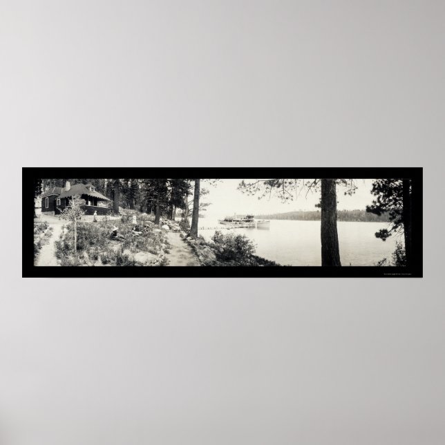 Affiches Steamer Tahoe Emerald Bay Photo 1910 (Devant)