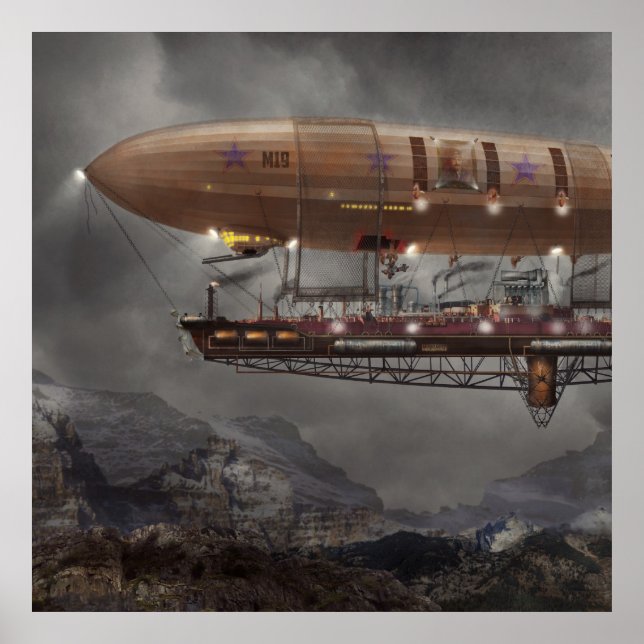 Affiches Steampunk - Blimp - Airship Maximus (Devant)