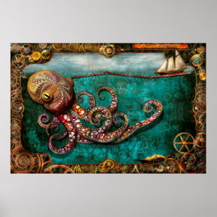 Affiches Steampunk - Le conte du Kraken