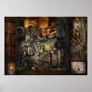 Affiches Steampunk - L'ordinateur de la tourelle