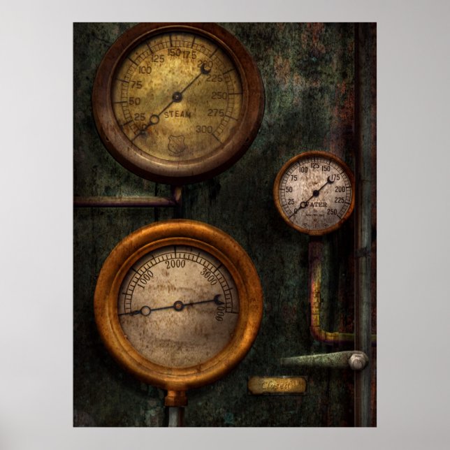 Affiches Steampunk - Plumbing - Gaging success (Devant)