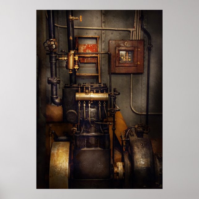Affiches Steampunk - Retour dans la salle des machines (Devant)