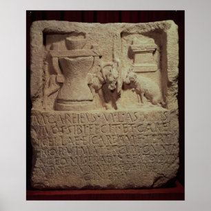 Affiches Stele du meunier Marcus Careius Asisa