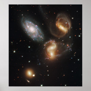 Affiches Stephan's Quintet Galaxies (Hubble Telescope)