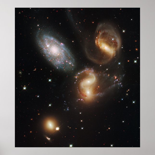 Affiches Stephan's Quintet Galaxies (Hubble Telescope) (Devant)