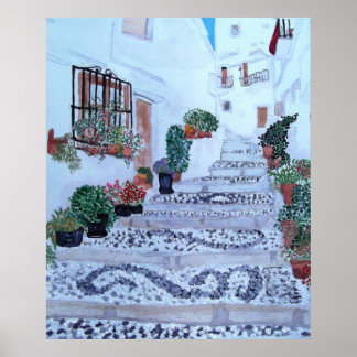 Affiches Steps The Old Town Frigiliana
