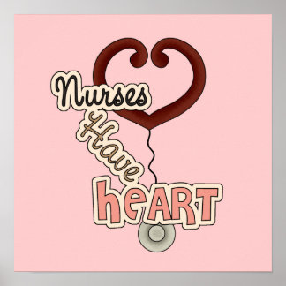 Affiches Stethoscope Les infirmières ont des T-shirts cardi
