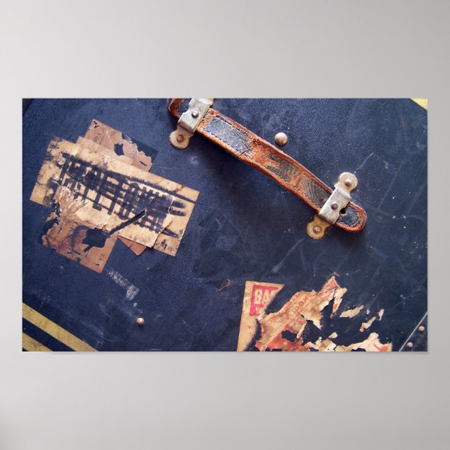 Affiches Stickers Vieux Bagages (Devant)