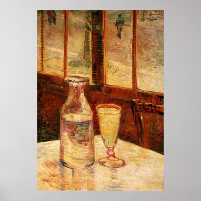 Affiches Still Life with Absinthe par Vincent van Gogh (Devant)
