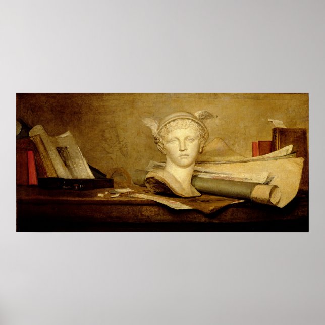 Affiches Still Life with Attributes of the Arts, 1765-66 (Devant)