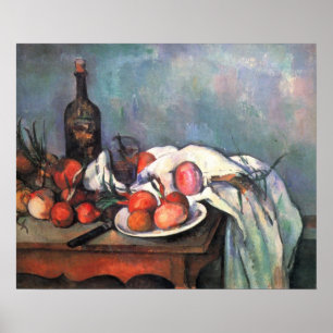 Affiches Still life with onions - Paul Cézanne