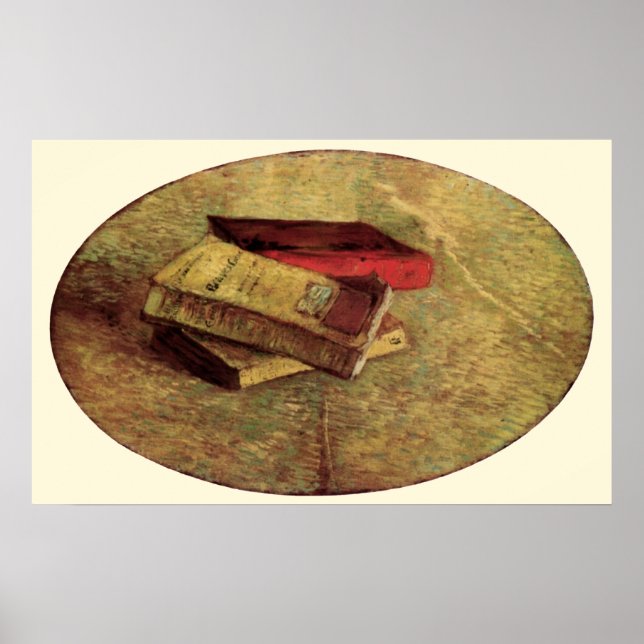 Affiches Still Life with Three Books par Vincent van Gogh (Devant)