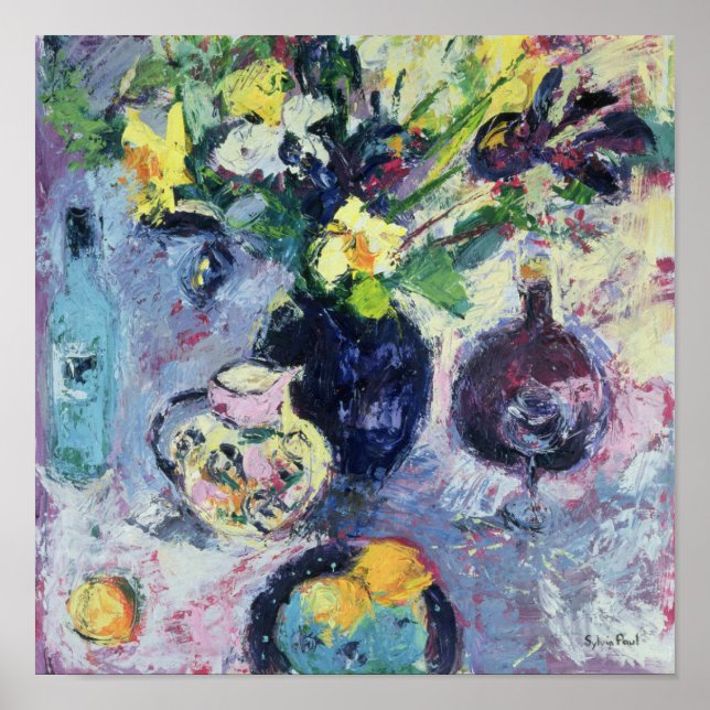 Affiches Still Life with Turquoise Bottle 2002 (Devant)