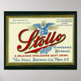 Affiches Stollo Vintage Interdiction Boisson Publicité