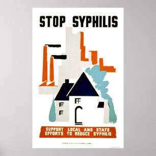 Affiches Stop Syphilis 1940 WPA