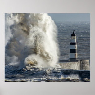 Affiches Stormy Seas at Roker Poster/Print