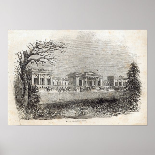 Affiches Stowe - Le front du jardin (Devant)