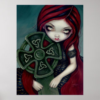 Affiches Strangely Lonely gothic fairy croix celtique Impri