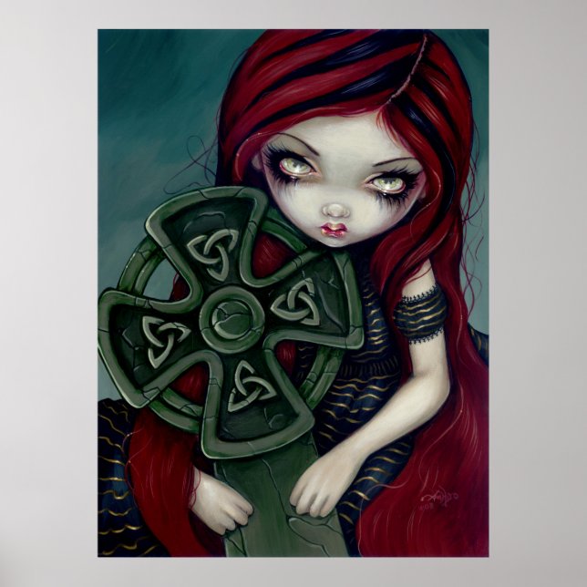 Affiches Strangely Lonely gothic fairy croix celtique Impri (Devant)