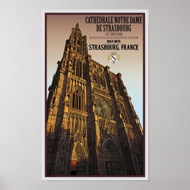Affiches Strasbourg - Cathédrale Notre Dame (Devant)